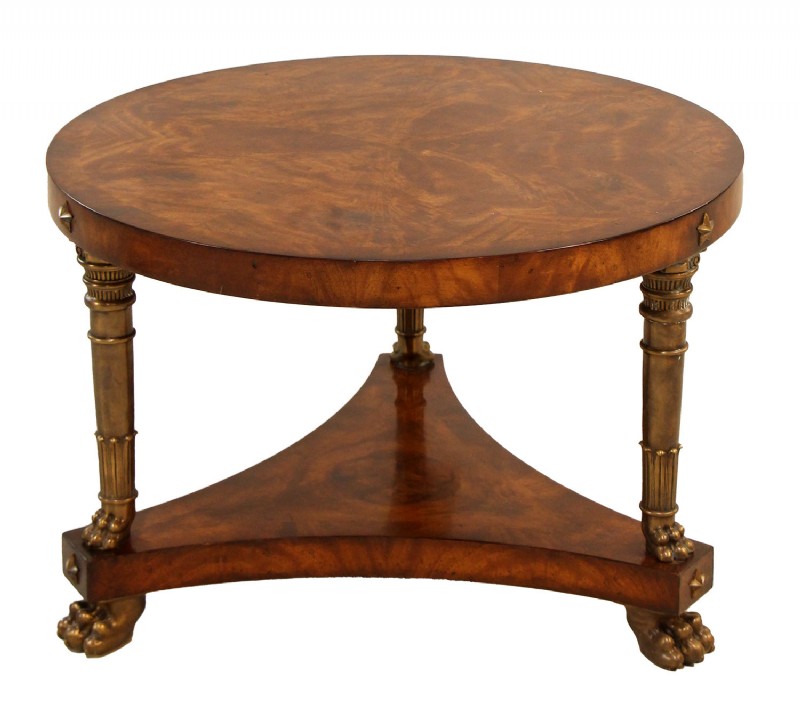 Round Marquetry Cocktail Table