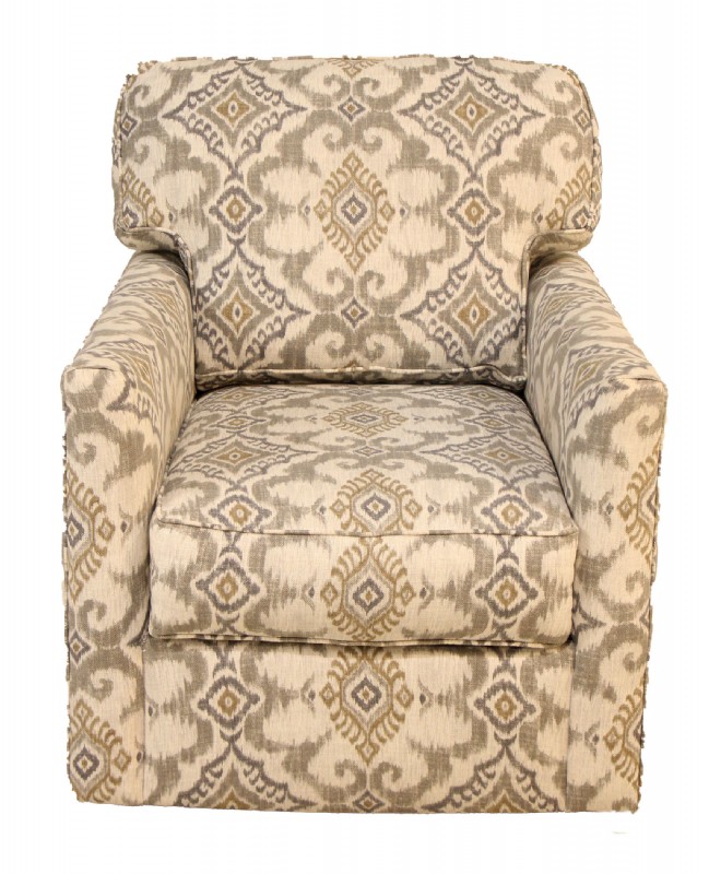 Upholstered Track Arm Swivel Chair