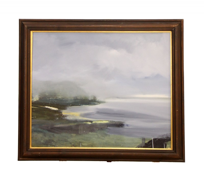 Vintage Abstract Seascape Oil