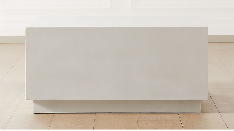 Square Ivory Cement Coffee Table