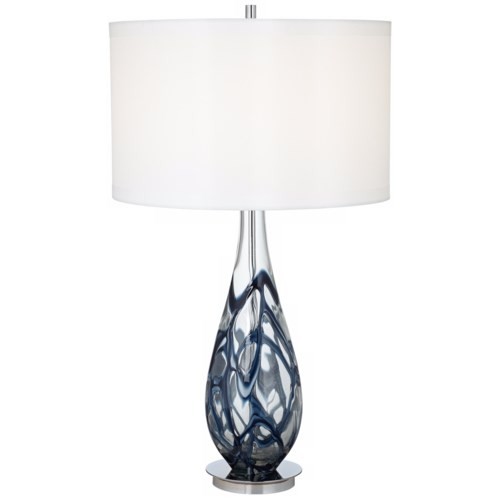 Indigo Swirl Table Lamp