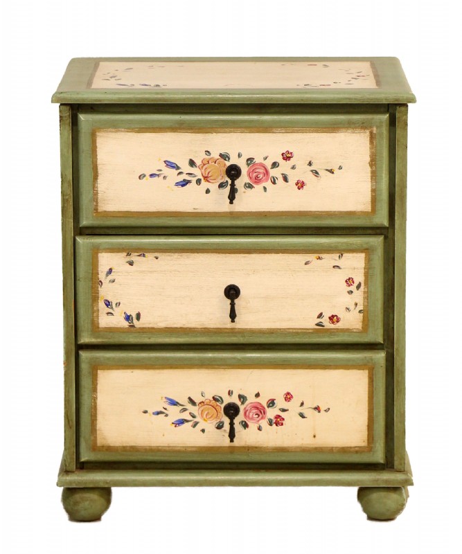 Three Drawer Hand Painted Chest