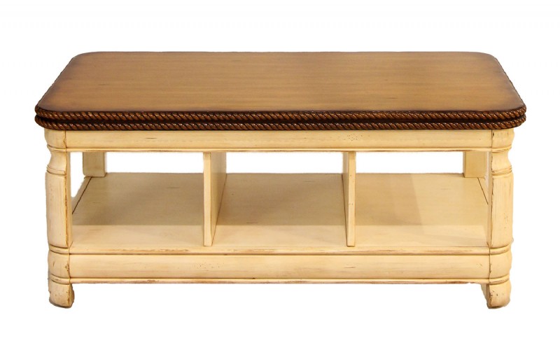 Distressed Offwhite Cocktail Table