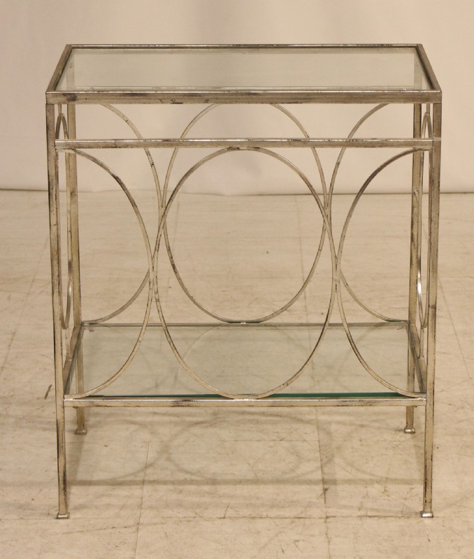 Silver Finished Metal Framed End Tables