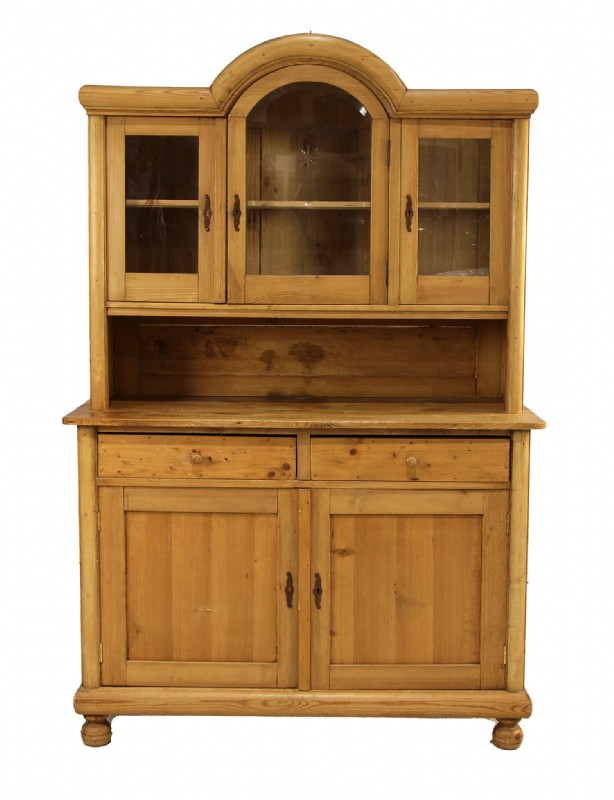 Antique Two Piece Pine Hutch
