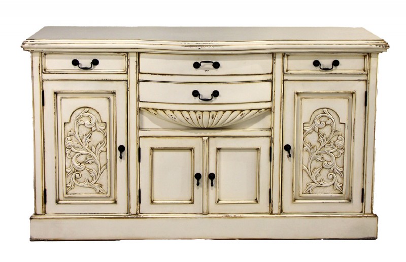 Distressed Cream Sideboard