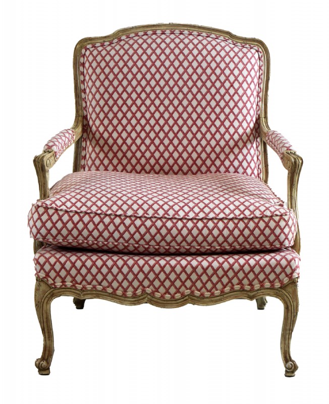 French Bergere Upholstered Chair