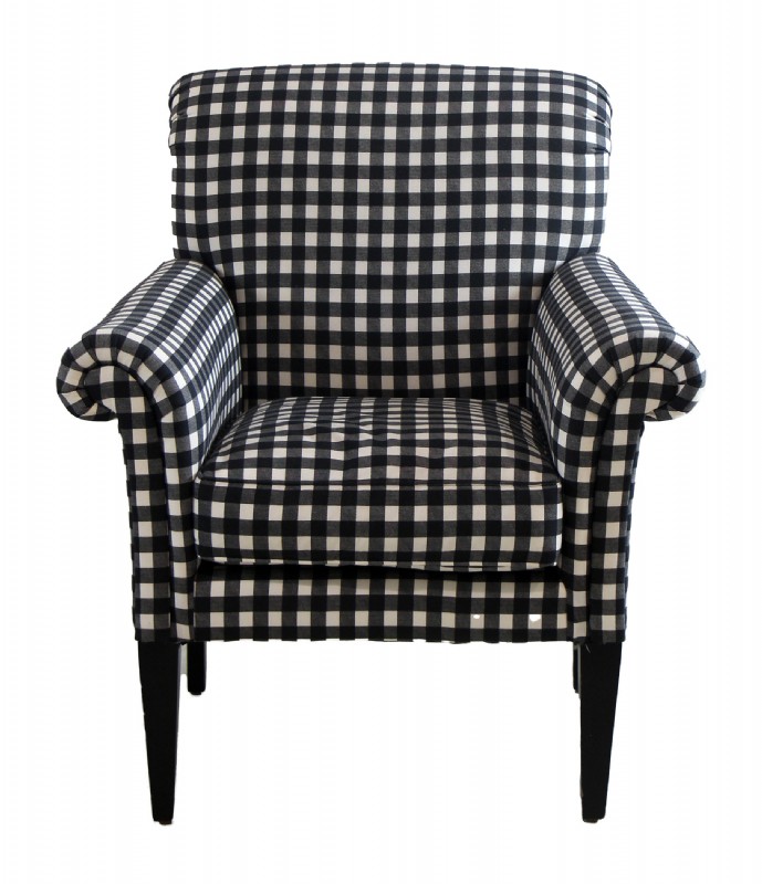 Black & White Checkered Armchair