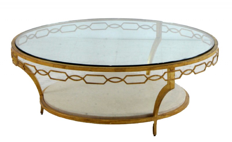 Gold Leaf Cocktail Table