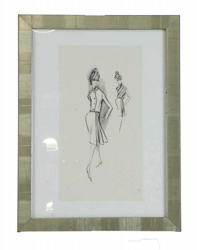Women's Fashion Framed Sketch