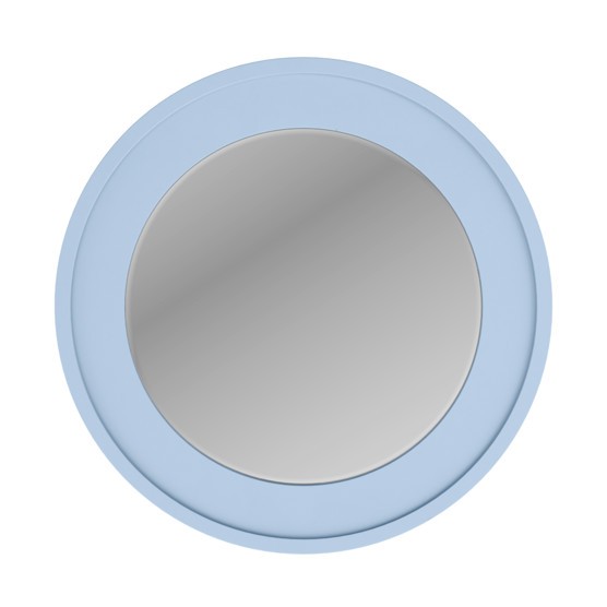 Vintage Pale Blue Hand Painted Wall Mirror