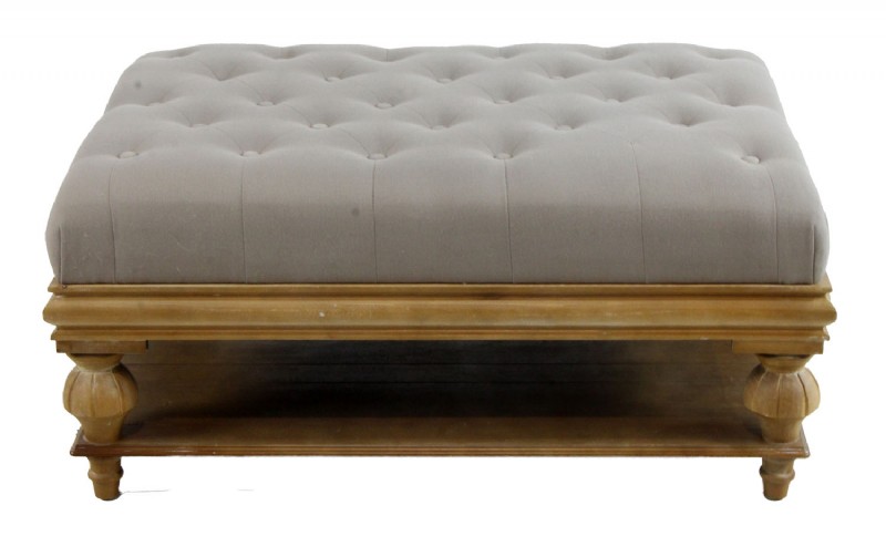 Tufted Upholstered Ottoman