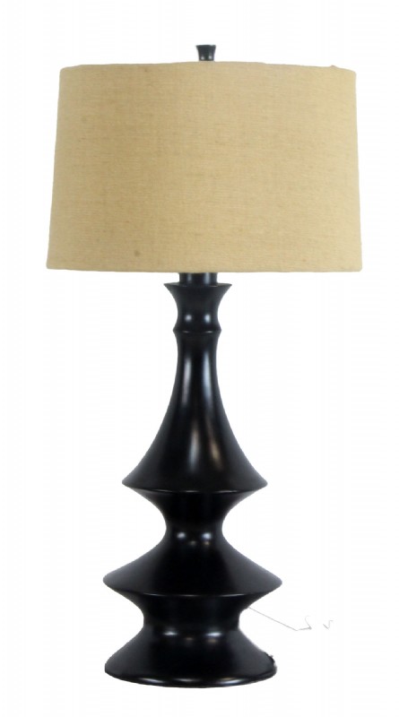 Black Wooden BaseTable Lamp