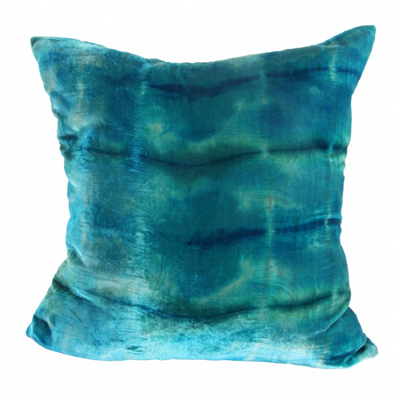 Dip-Dye Silk Velvet Decorative Pillow