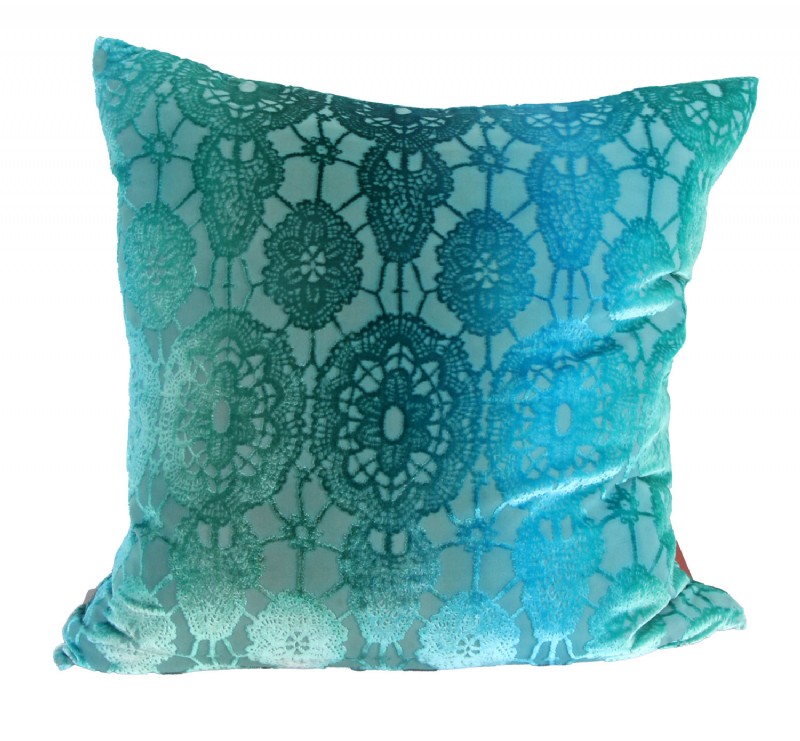 Dip-Dye Silk Velvet Decorative Pillow