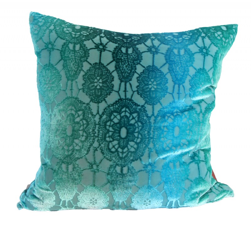 Dip-Dye Silk Velvet Decorative Pillow