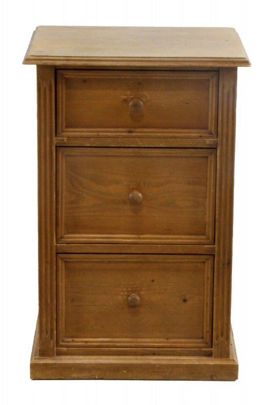 Vintage Rustic Pine Filing Cabinet