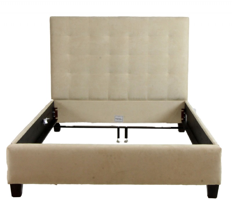 Queen Tan Ultrasuede Bedframe