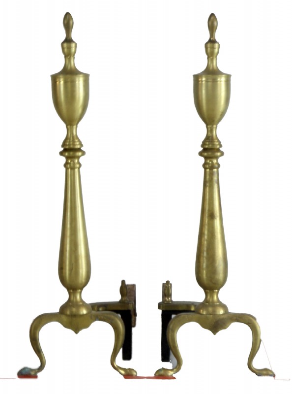 Antique Brass Andirons