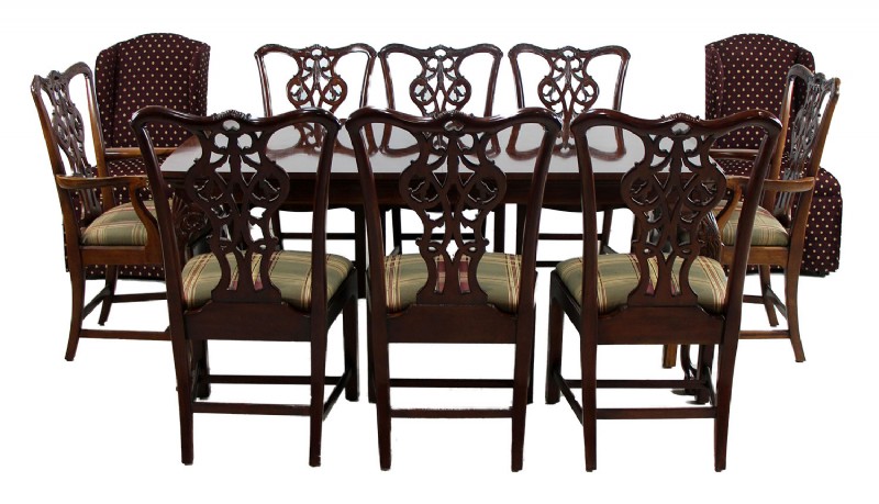 Inlaid Mahogany Dining Set