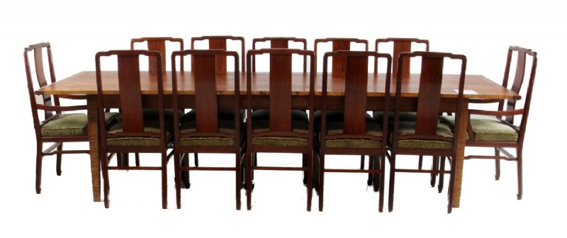 Custom Tiger Maple Dining Table & Chairs