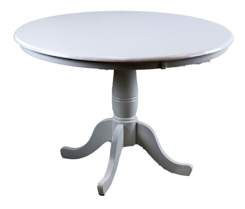 White Painted Round Pedestal Table