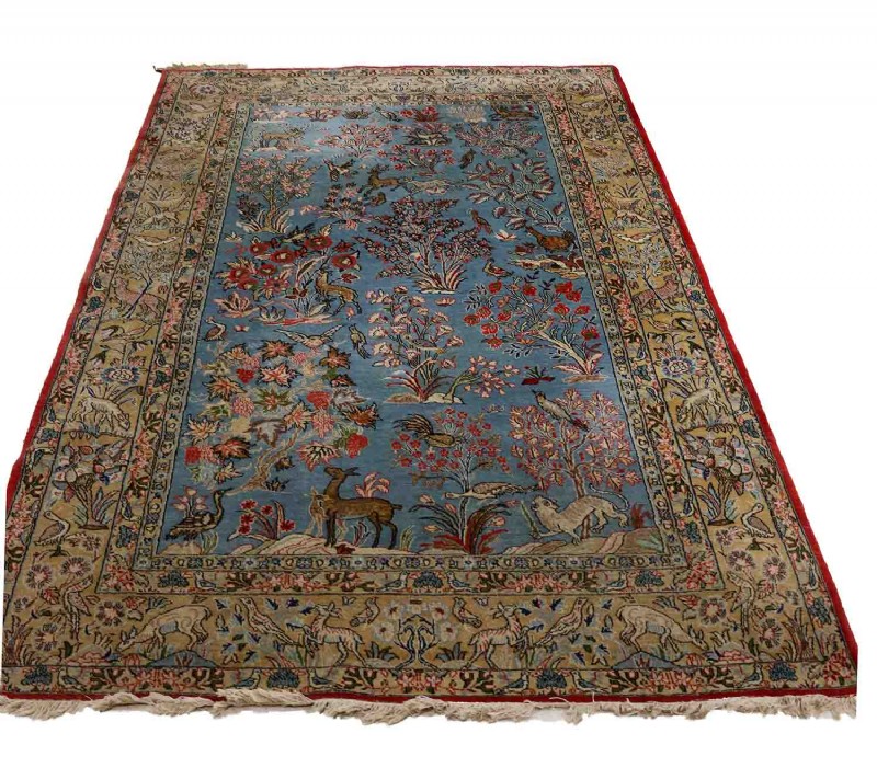 Hand Knotted Persian Qom Rug