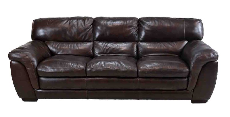 Brown Faux Leather Sofa