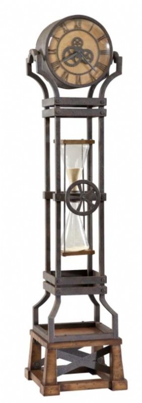 Hourglass Metal Grandfather Clock