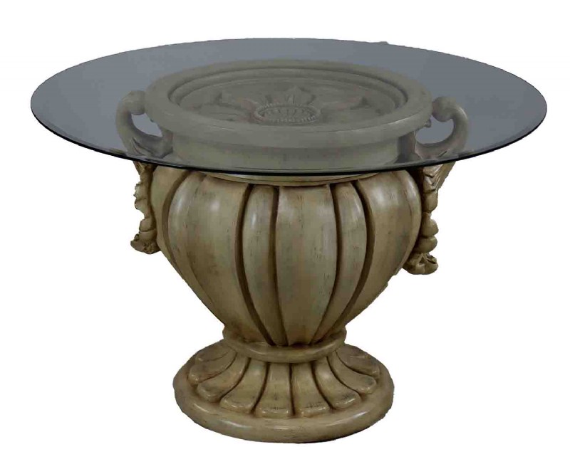 Glass Top Pedestal Table