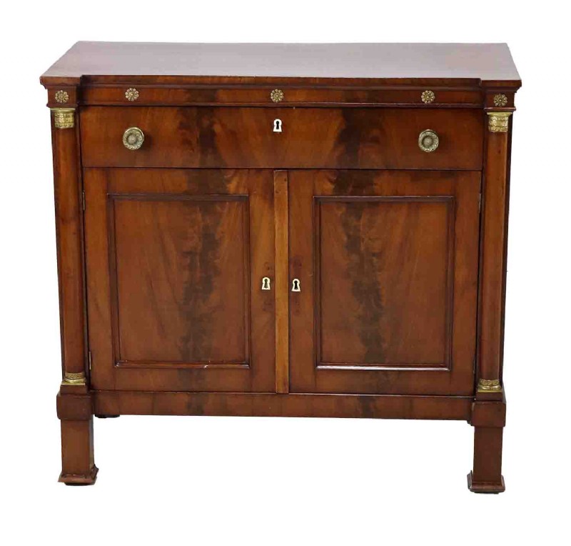 Flame Mahogany Console Chest