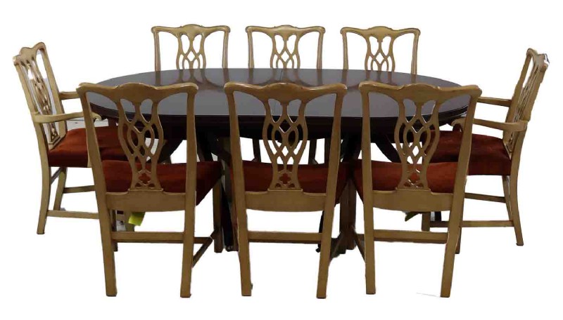 Set of Eight Chippendale Dining Chairs