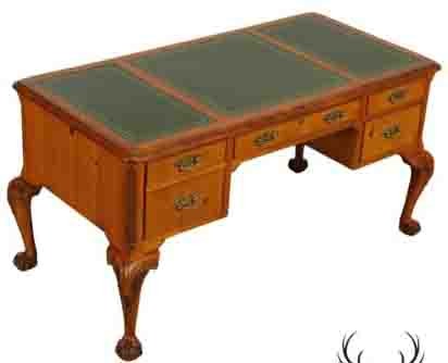 French Country Leather Top Desk