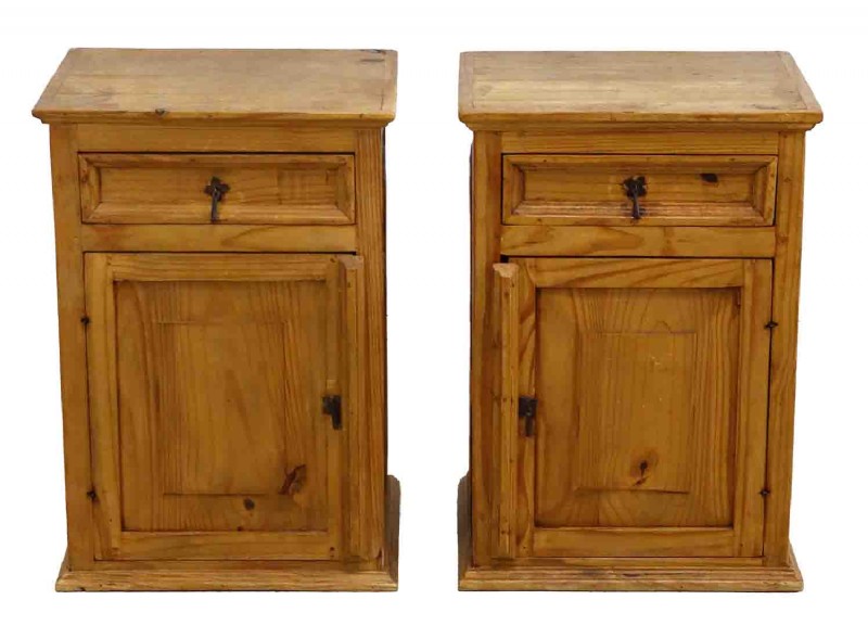 Pair of Vintage Pine Nightstands