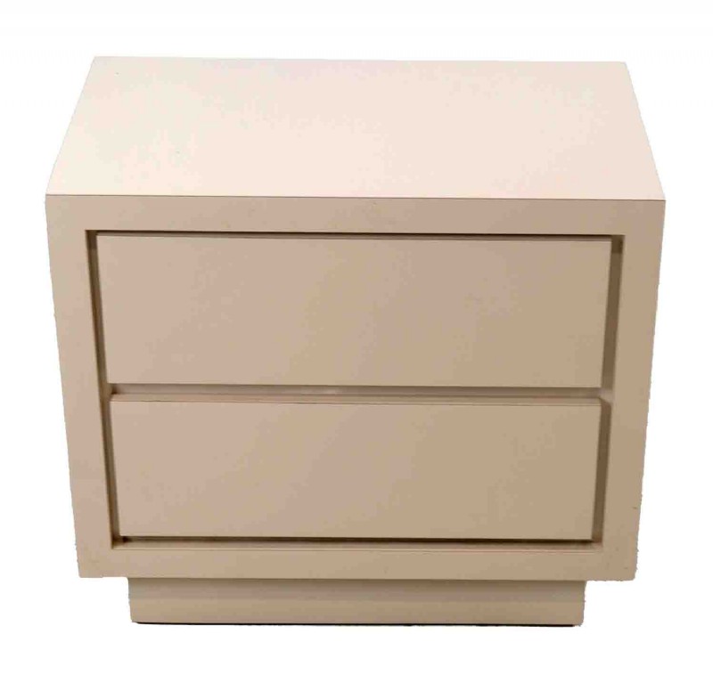 Beige Laquered Nighstand