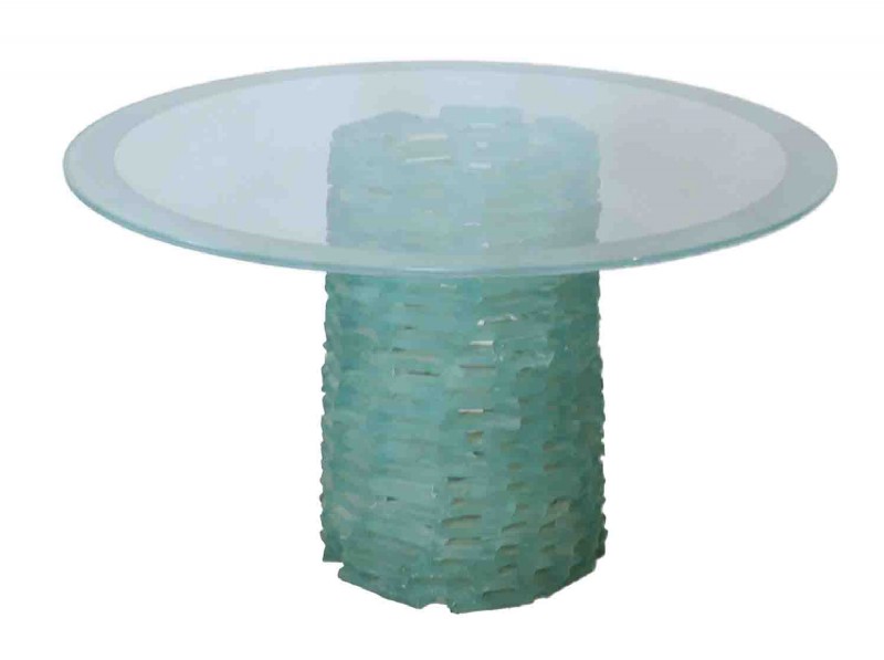 Custom Round Glass Top Table