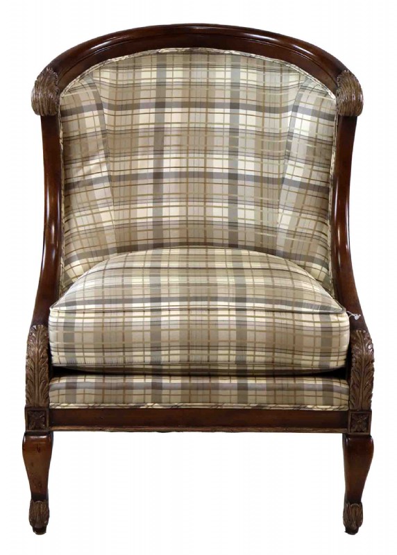 Custom Upholstered Barrel Chair
