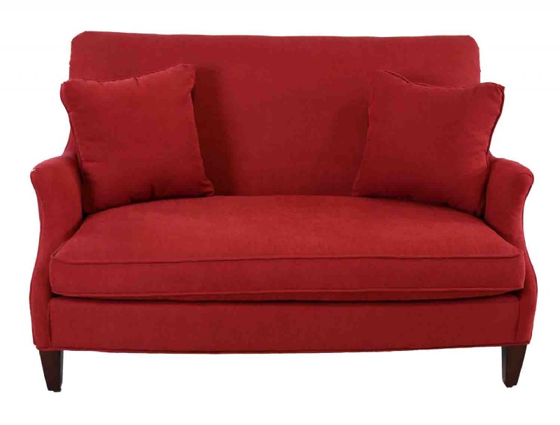 Red Upholstered Loveseat