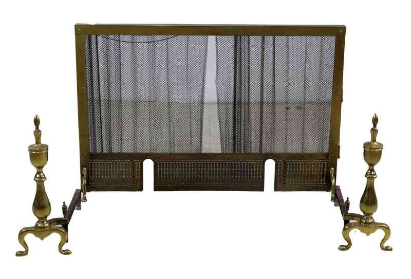 Pair of Brass Andirons
