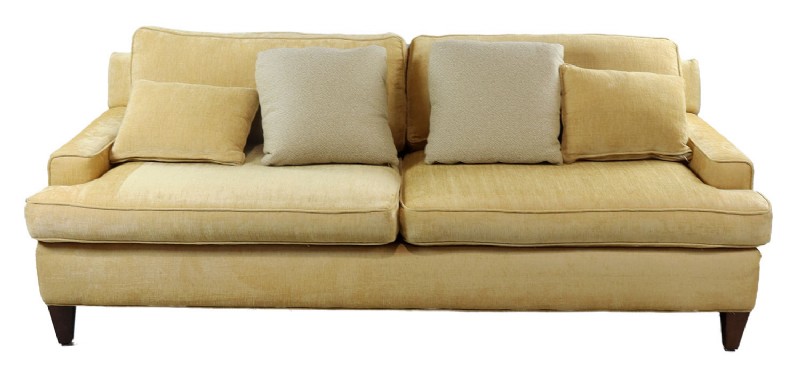 Gold Chenille Two Cushion Sofa
