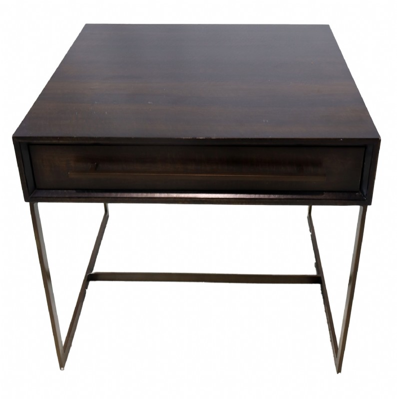 Contemporary Walnut End Table