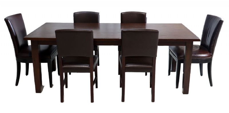 Brown Wooden Dining Set