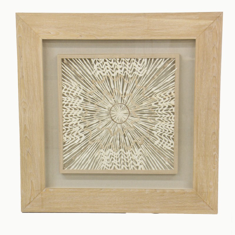 Frame Within a Frame Handmounted Abstract Flower