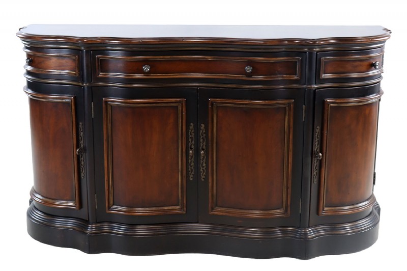 Black and Brown French Country Credenza