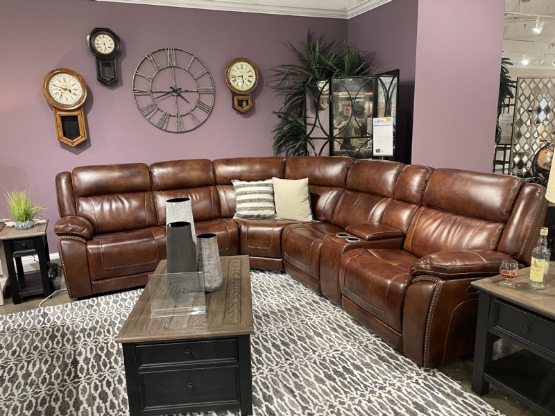 leather motion sectional