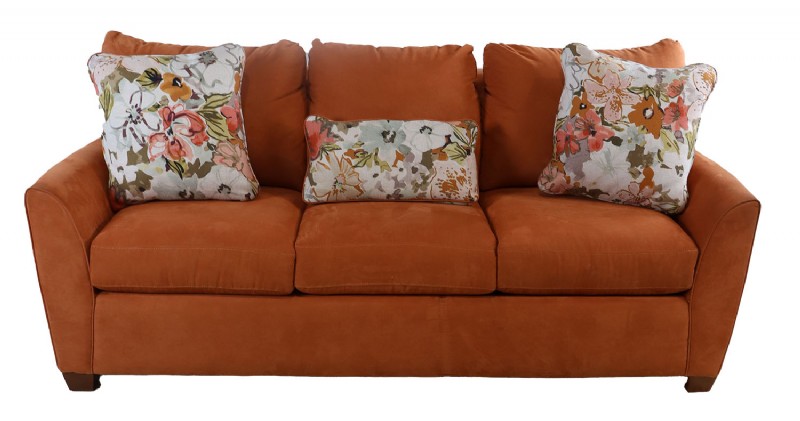 Orange Upholstered Sleeper Sofa