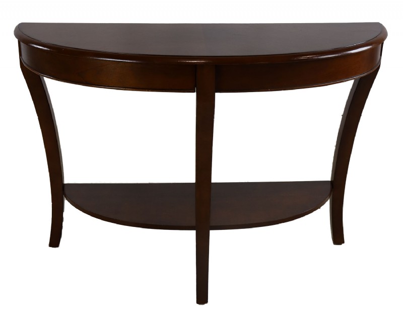 Wooden Demilune Console Table
