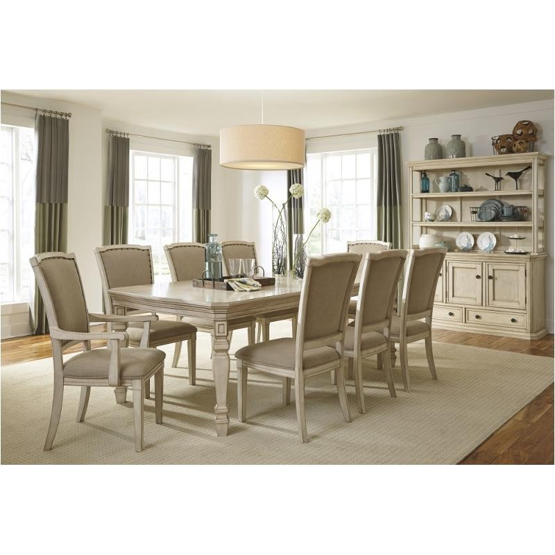 Distressed White Wooden Dining Set