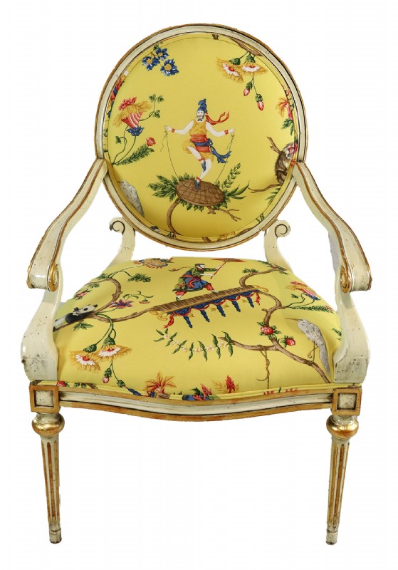 Custom Wooden Framed Arrmchair