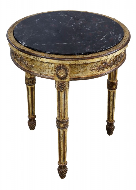 Round Marble Top Occassional Table